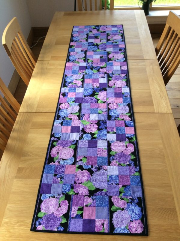 hydrangea table runner