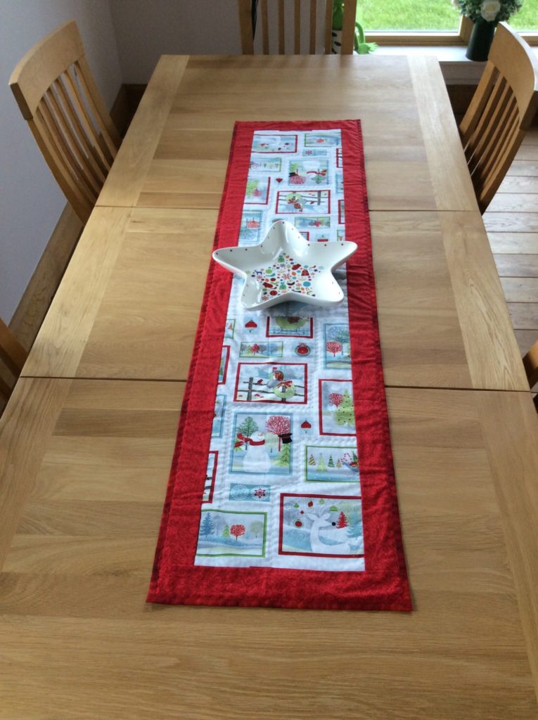 snowman table runner