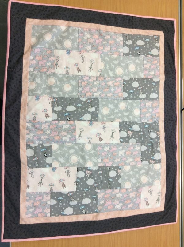 elephant pattern baby quilt