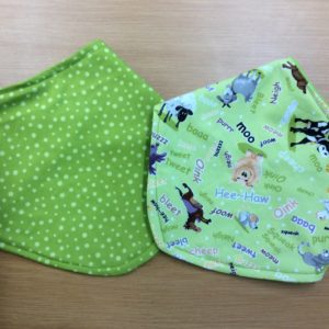 farm fabric bib set